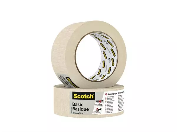 Een AFPLAKTAPE SCOTCH BASIC 48MMX50M BEIGE koop je bij Kantoorvakhandel van der Heijde