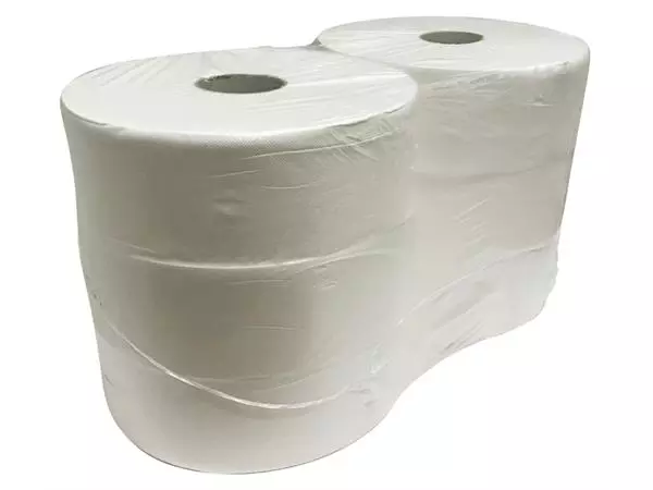 Een Toiletpapier Euro Products P4 maxi jumbo 2l 380m wit 240038 koop je bij NiceSupplies.nl