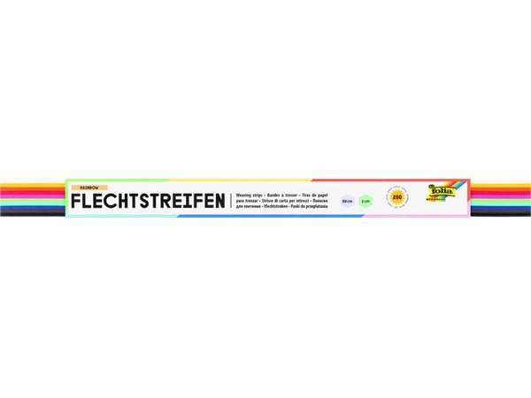 Een Bandes à tresser Folia 130g 50x1cm assorti 200 bandes koop je bij QuickOffice BV