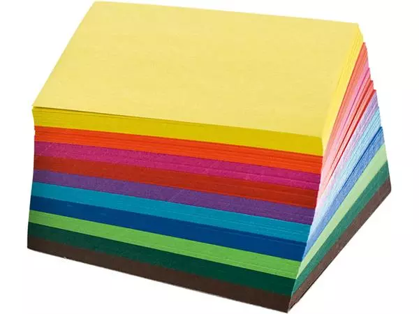 Een Origami papier Folia 70gr 20x20cm 500 vel assorti kleuren koop je bij Van Leeuwen Boeken- en kantoorartikelen