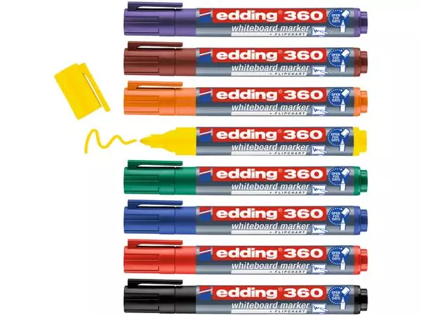 Een VILTSTIFT EDDING 360 WHITEBOARD ROND 1.5-3MM ASS koop je bij Kantoorvakhandel van der Heijde