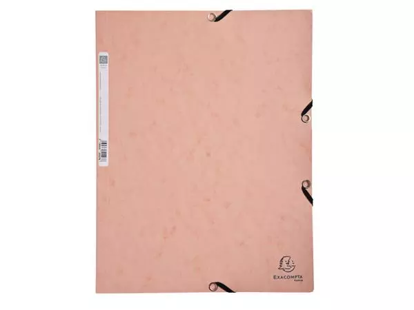 Een Elastomap Exacompta Aquarel A4 3 kleppen 400gr glanskarton roze koop je bij EconOffice