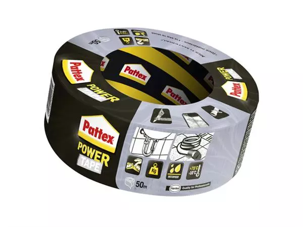 Een Plakband Pattex Power Tape 50mmx50m grijs koop je bij Dillen BV