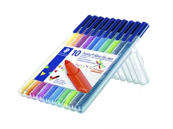 Een Kleurstift Staedtler 323 Triplus color à 10 stuks assorti koop je bij Buro De Peuter