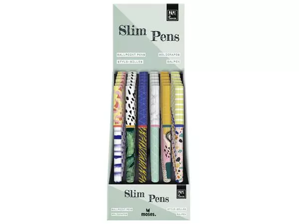 Een Balpen vrolijke print 6 assorti Slim pens koop je bij Alles voor uw kantoor