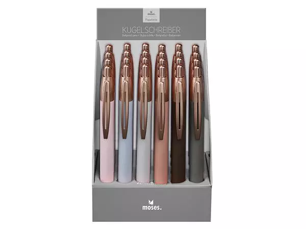 Balpen rosé goud 6 assorti