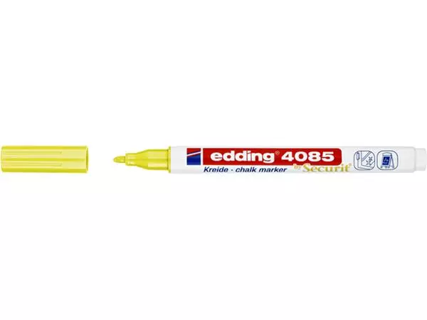 Een Krijtstift edding 4085 by Securit rond 1-2mm neon geel koop je bij Buro De Peuter