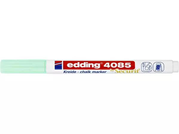 Een Krijtstift edding 4085 by Securit rond 1-2mm pastel groen koop je bij Buro De Peuter