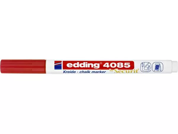 Een Krijtstift edding 4085 by Securit rond 1-2mm rood koop je bij Unimark Office B.V.