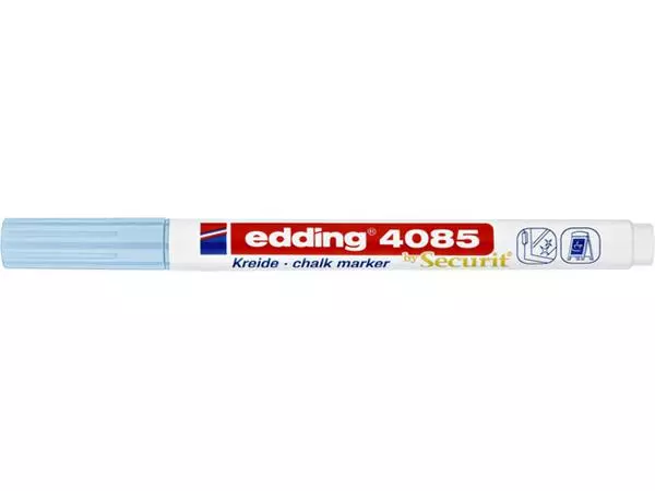 Een Krijtstift edding 4085 by Securit rond 1-2mm pastel blauw koop je bij Unimark Office B.V.