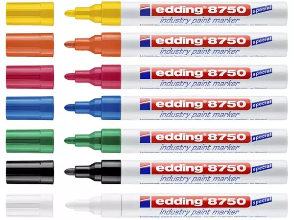 Een Lakmarker edding 8750 industrie rood koop je bij Tonerinktshop