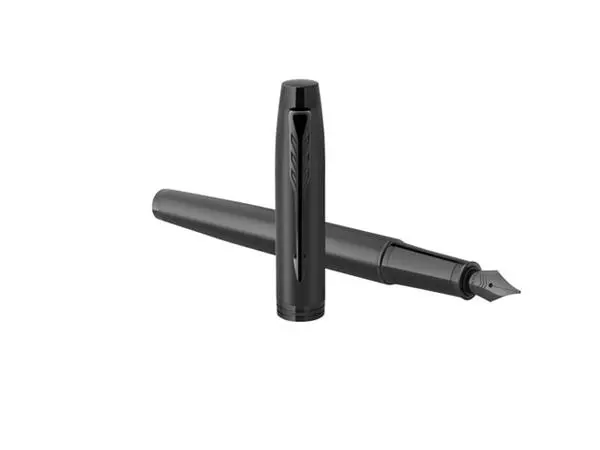 Een Vulpen Parker IM Achromatic GB matt black fijn koop je bij Kantoorvakhandel van der Heijde