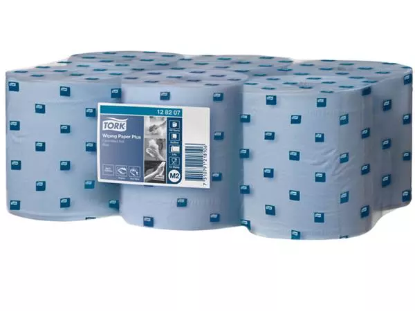 Een POETSROL TORK WIPING PLUS M2 CENTER BLAUW 128207 koop je bij Kantoorvakhandel van der Heijde