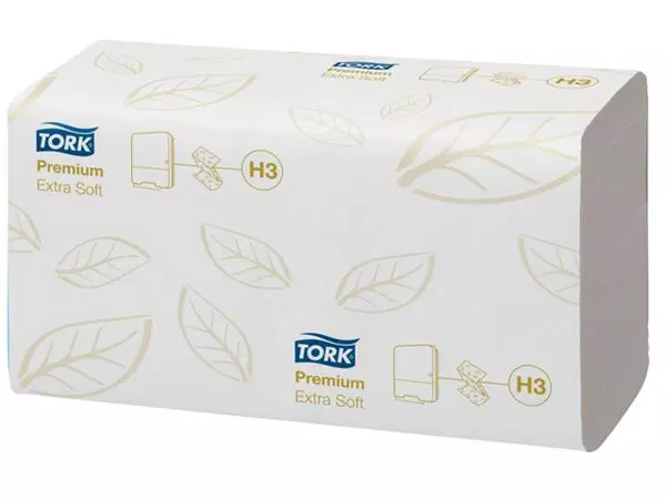 Een Handdoek Tork H3 Z-gevouwen premium 2-laags wit 100278 koop je bij NiceSupplies.nl