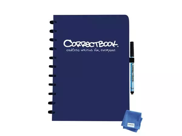 Een Notitieboek Correctbook A4 blanco 40blz midnight blue koop je bij Kantoorvakhandel van der Heijde