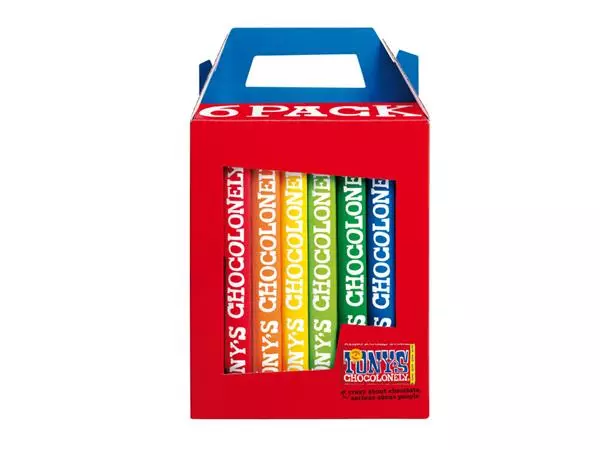 Chocolade Tony's Chocolonely Rainbowpack Classic 6 repen à 180gr
