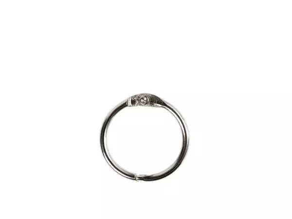 Boekbindersring Creativ Company 19mm zilver 10 stuks