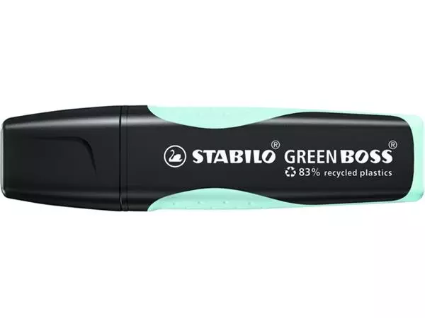 Een Markeerstift STABILO GREEN BOSS 6070/113 vleugje pastel turquoise koop je bij NiceSupplies.nl