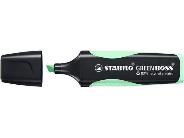 Een Markeerstift STABILO GREEN BOSS 6070/116 vleugje pastel mint koop je bij Buro De Peuter