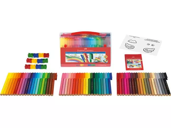 Een Kleurstiften Faber-Castell Connector assorti koffer à 60 stuks koop je bij Buro De Peuter