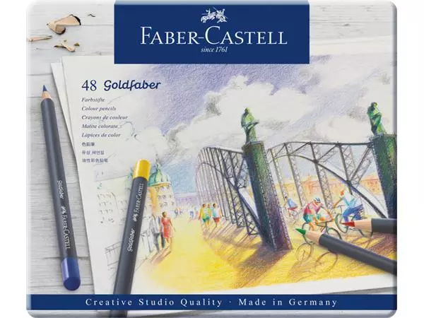 Een Kleurpotloden Faber-Castell Goldfaber assorti set à 48 stuks koop je bij EconOffice