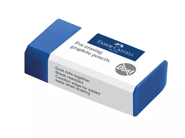Een Gum Faber-Castell stofvrij blauw koop je bij MV Kantoortechniek B.V.