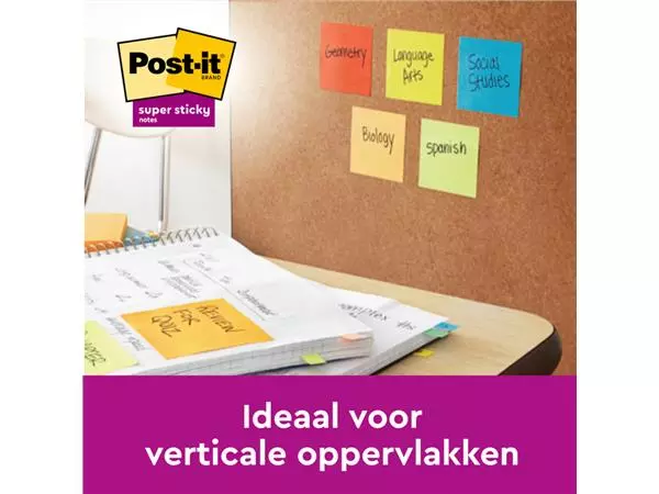 Een Memoblok Post-it Super Sticky 654 76x76mm color 16 stuks koop je bij NiceSupplies.nl