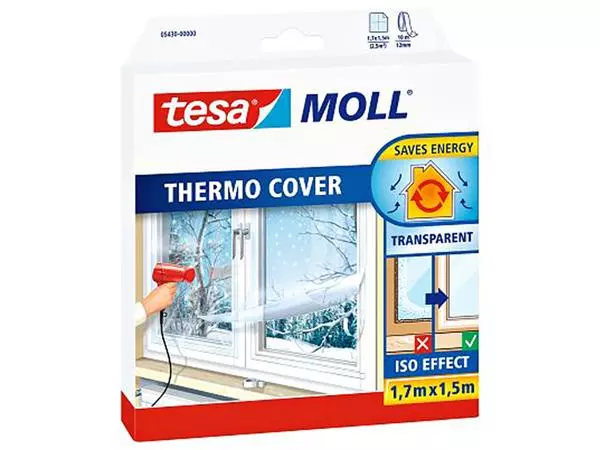 Een Isolatiefolie tesamoll® Thermo Cover voor ramen 1,7x1,5m transparant koop je bij KantoorProfi België BV