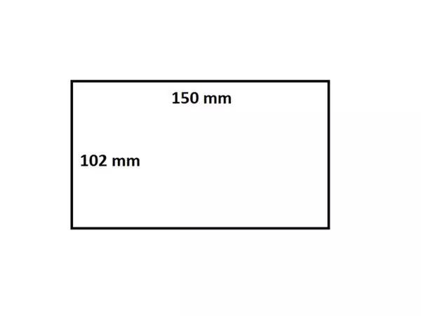 Zebra labeletiket IEZZY 3005281-T 102x150mm 19mm wit permanent 110 stuks