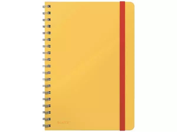 Een Notitieboek Leitz Cosy B5 160blz 100gr spiraal lijn geel koop je bij KantoorProfi België BV