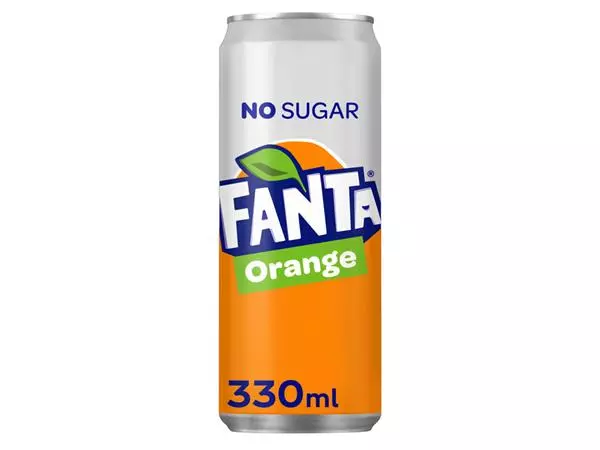Een Frisdrank Fanta orange zero blik 330ml koop je bij MV Kantoortechniek B.V.