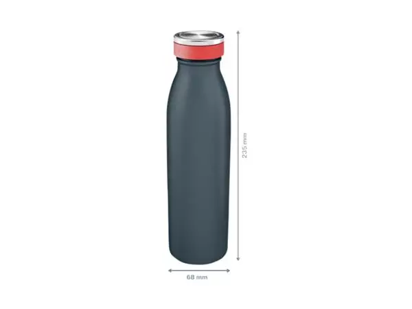 Een Drinkfles Leitz Cosy geïsoleerd fluweel grijs 500ml koop je bij NiceSupplies.nl