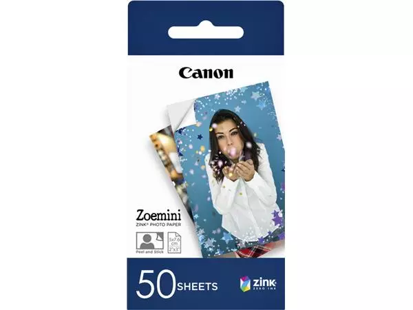 Een Fotopapier Canon Zoemini ZP-2030 50 vel koop je bij Kantoorartikelen Dronten