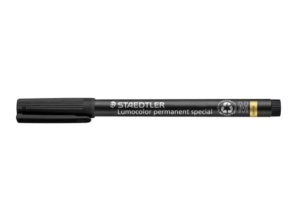 Een Viltstift Staedtler Lumocolor 319 special permanent M zwart koop je bij Buro De Peuter