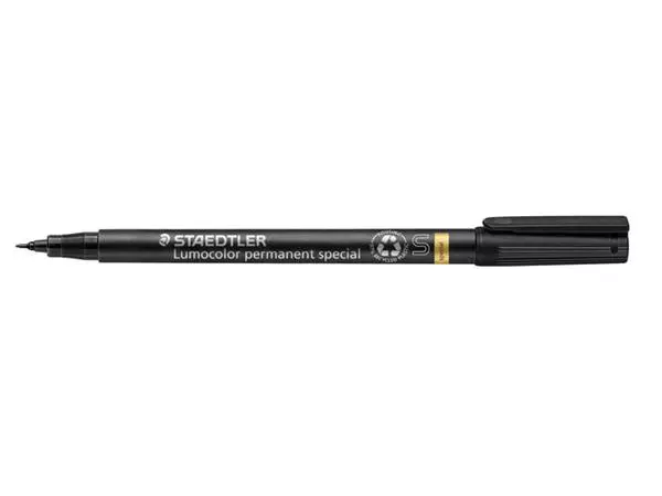 Een Viltstift Staedtler Lumocolor 319 special permanent S zwart koop je bij Tonerinktshop