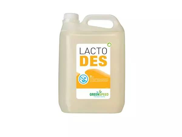 Een Desinfectiemiddel Greenspeed Lacto Des spray 5liter koop je bij Van Leeuwen Boeken- en kantoorartikelen