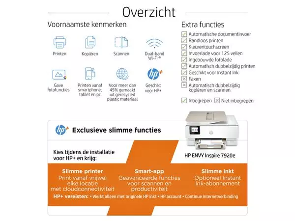 Een MULTIFUNCTIONAL INKTJET HP ENVY 7920E koop je bij Kantoorvakhandel van der Heijde