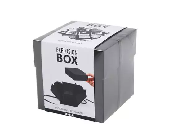 Een Explosion box Creativ Company 12x12x12cm zwart koop je bij NiceSupplies.nl