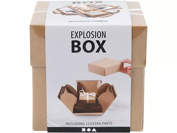 Een Explosion box Creativ Company 12x12x12cm naturel koop je bij EconOffice