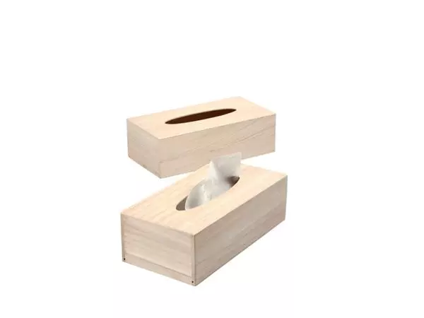 Een Tissuedoos Creativ Company 27x14x8cm hout koop je bij EconOffice