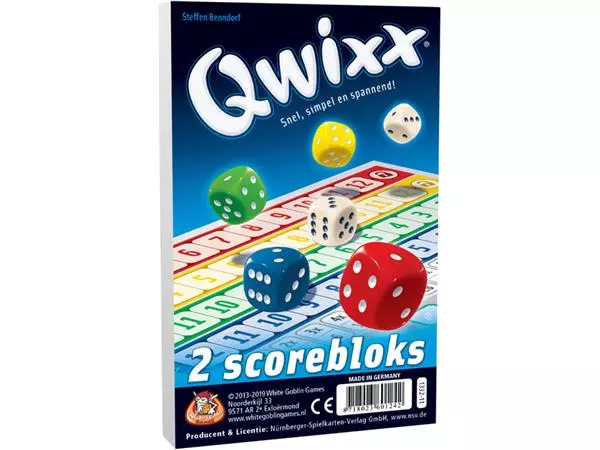 Een Qwixx scorebloks koop je bij L&N Partners voor Partners B.V.