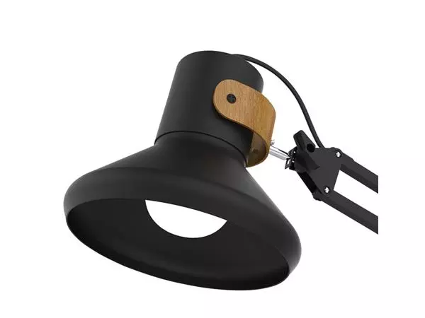 Een Bureaulamp Unilux Baya led bamboe zwart koop je bij NiceSupplies.nl