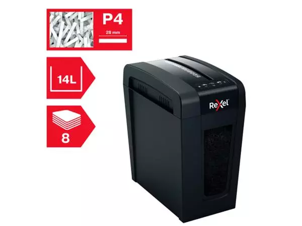 Een Papiervernietiger Rexel Secure X8-SL P4 snippers 4x40mm koop je bij Unimark Office B.V.