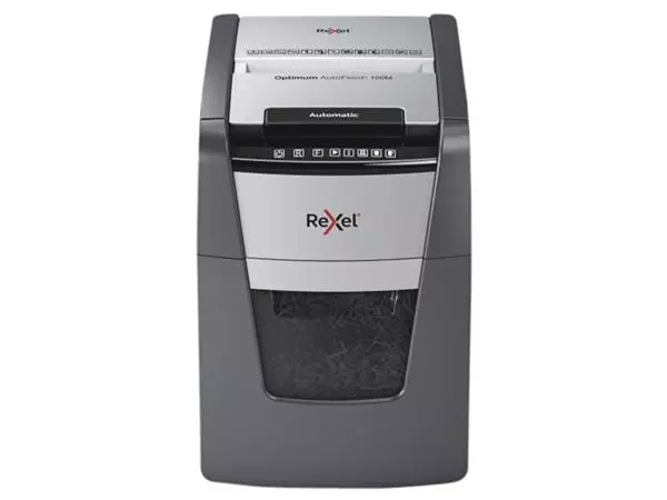 Buy your Paper shredder Rexel Optimum Auto+ 100M P5 shreds 2x15mm at QuickOffice BV