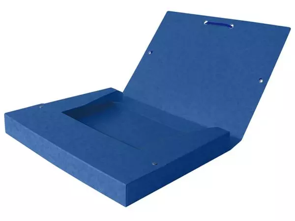 Een Elastobox Oxford Top File+ A4 40mm blauw koop je bij Buro De Peuter