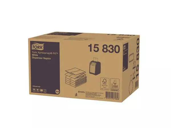 Een Servetten Tork Xpressnap Fit ® N14 2-laags wit 15830 koop je bij NiceSupplies.nl