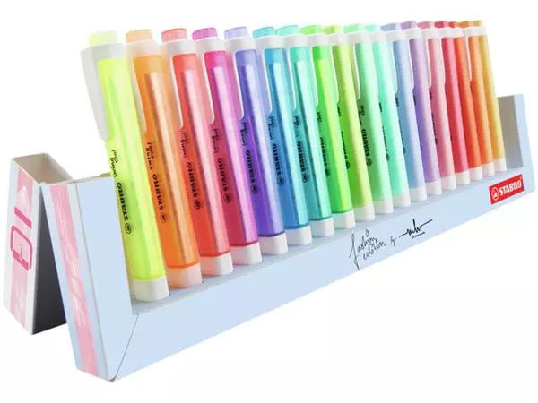 Een Markeerstift STABILO Swing cool 275/18 assorti deskset à 18 stuks koop je bij NiceSupplies.nl