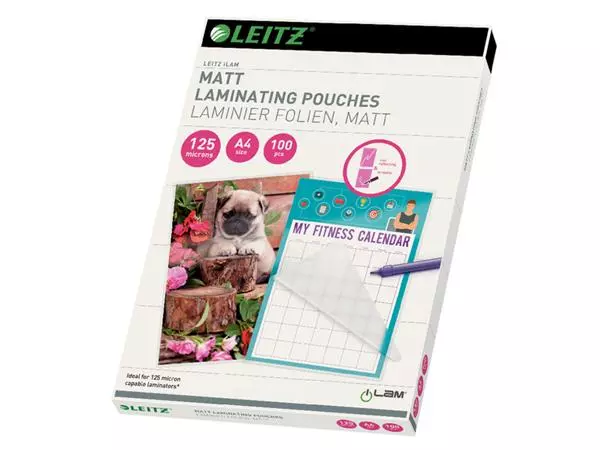 Een Lamineerhoes Leitz iLAM A4 2x125micron EVA Mat 100stuks koop je bij QuickOffice BV