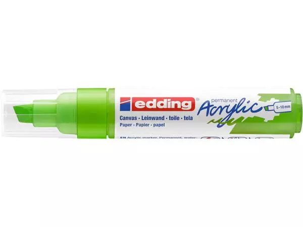 Een Acrylmarker edding e-5000 breed geelgroen koop je bij Buro De Peuter