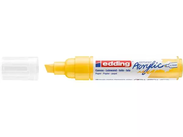 Een Acrylmarker edding e-5000 breed verkeersgeel koop je bij Buro De Peuter